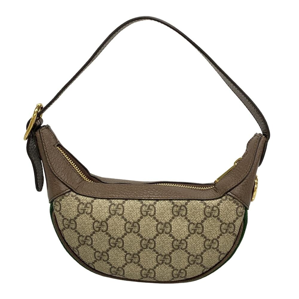 Gucci Ophidia GG Mini Bag Handbag 658551 Beige Ebony Dark Brown PVC Leather - Picture 3 of 15